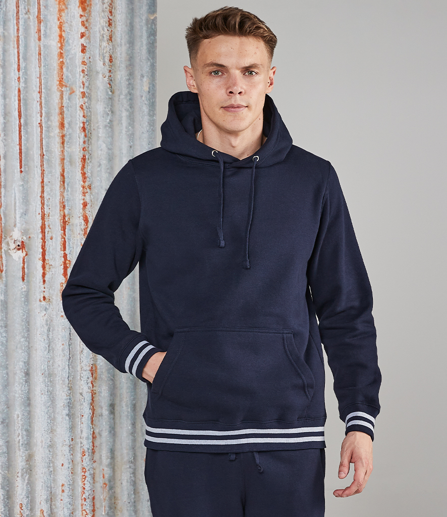 Striped zip up deals hoodie mens